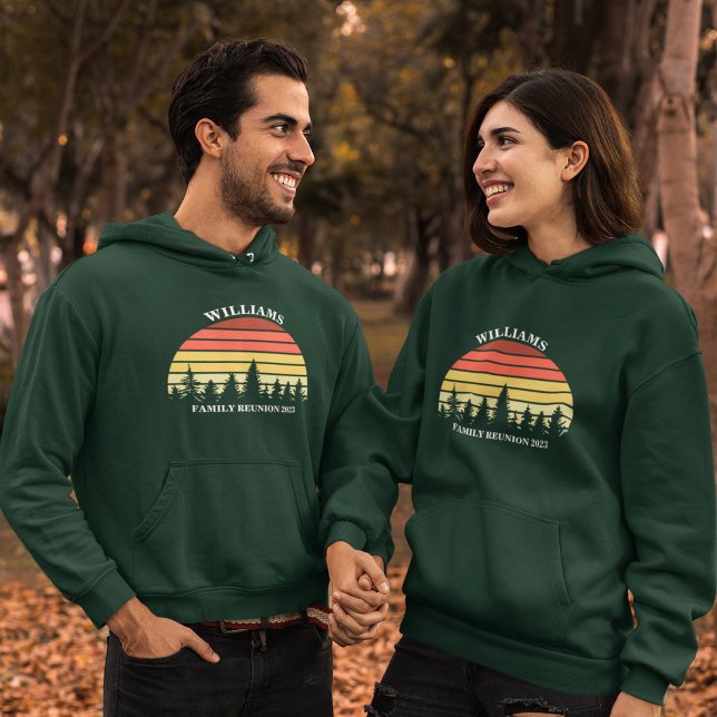 Family Reunion Anpassningsbar Camping Resa Sunset  Hoodie (Skapare uppladdad)