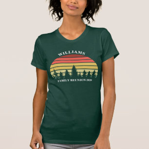 Family Reunion Anpassningsbar Camping Resa Sunset  T Shirt