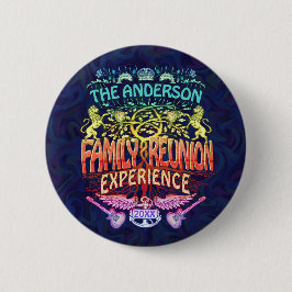 Family Reunion Band Retro 70s konsert Logotyp Neon Knapp