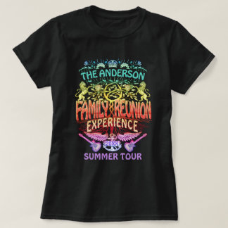 Family Reunion Band Retro 70s konsert Logotyp Neon T Shirt