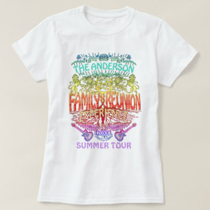 Family Reunion band Retro 70s Konsert Logotyp Neon T Shirt