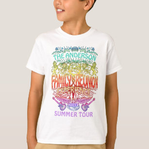 Family Reunion Band Retro 70s konsert Logotyp Neon T Shirt