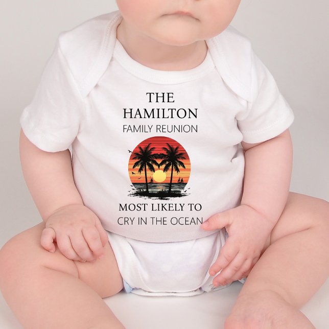 Family Reunion Beach Shirt T Shirt (Beach Family Reunion  Custom saying T-shirt with family names on back)