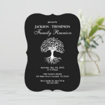 Family Reunion black and white Invitation