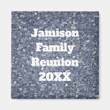 Family Reunion Blue Grått Mosaic Tile Keepsaké