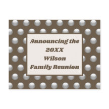 Family Reunion Brown Silver Polka Dot-meddelande