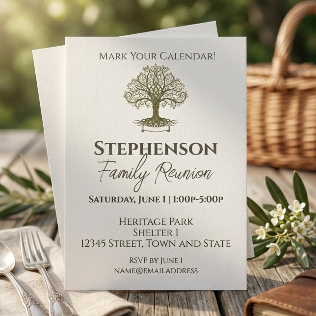 Family Reunion Celebration Invitation Inbjudningar (Family reunion invitation)