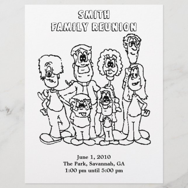 Family Reunion Coloring page souvenir (Framsida)