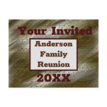 Family Reunion Elegant Golden Abstrakt-inbjudan