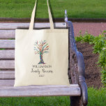 Family Reunion Family Träd Tote Bag Tygkasse<br><div class="desc">Familjeåterföreningen Tote bags har en mosaikfamilj träd i färg i regnbågen. Anpassa dem med din familj namn och året. Eftersom vi skapar vår egen teckning kommer du inte att hitta just den här bilden från andra designers. Original Mosaic and Watercolor © Michele Davies.</div>