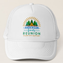 Family Reunion Funny Camping Resa | Anpassat namn Truckerkeps