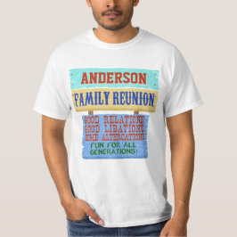 Family Reunion Funny Wooden-tecken | Anpassat namn Tee Shirt