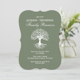 Family Reunion green Invitation Inbjudningar