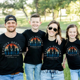 Family Reunion Holding Händer Retro Sol Black T Shirt