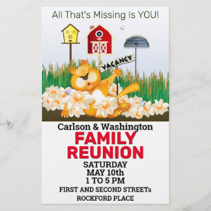 Family Reunion Inbjudan Flygblad