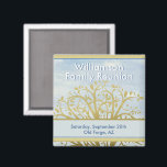 Family Reunion Keepsaké Genealogy Träd Magnet<br><div class="desc">Charming anpassningsbar genealogy träd magnet keepsak. Alla speciella förfrågningar eller designfrågor,  skicka bara en chatta eller ett e-postmeddelande till charmdesignstudio@rcn.com så hjälper vi oss gärna.</div>