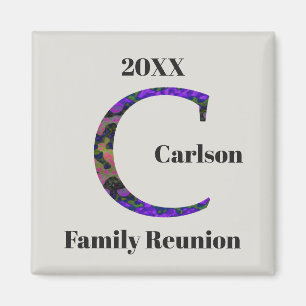 Family Reunion Keepsaké Marved Brev C Monogram Magnet