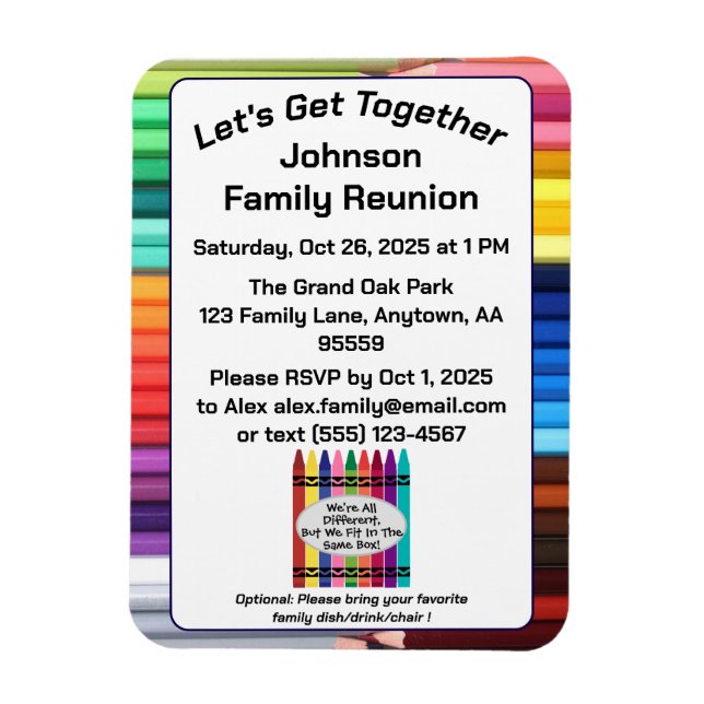 Family Reunion Kitchen Magnet  (Vertikal)