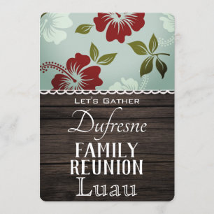 Family Reunion Luau Inbjudningar