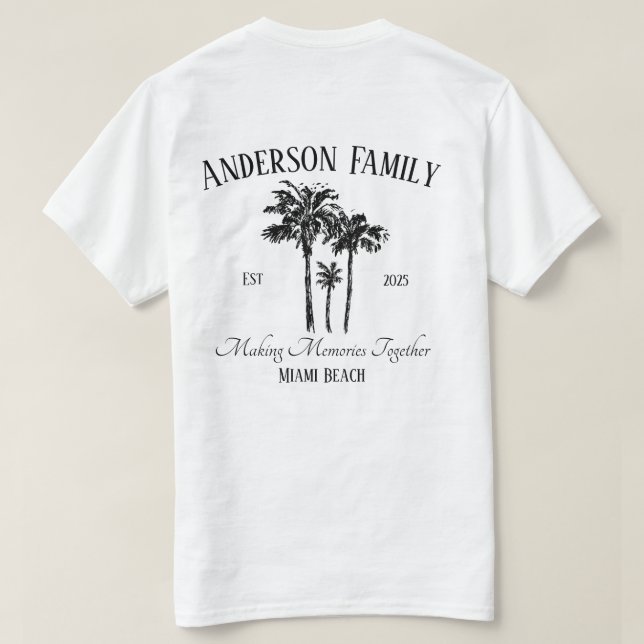 Family Reunion matching summer vacation T-Shirt (Design baksida)