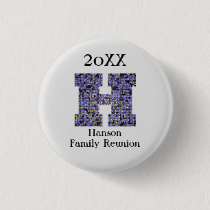 Family Reunion Memento Brev H Monogram Keepsaké Knapp