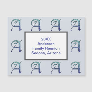 Family Reunion Memento Stripe Brev A Monogram