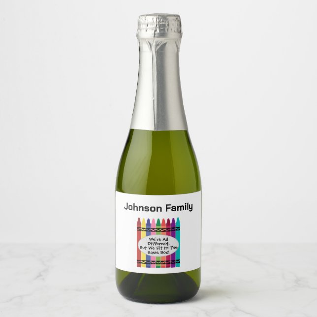 Family Reunion Mini Sparkling Wine Bottle Labels  (Framsida)