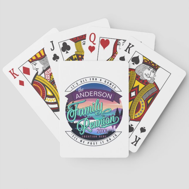 Family Reunion Mountain Lake Landscape Dk ID1126 Casinokort (Baksidan)