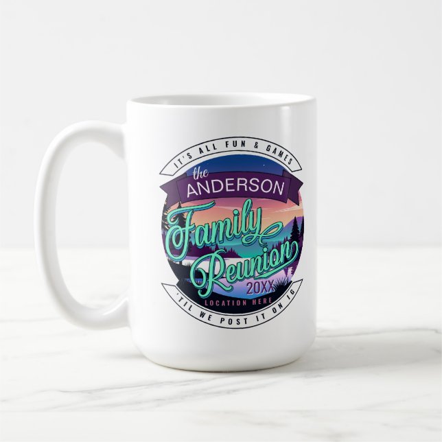 Family Reunion Mountain Lake Landscape Dk ID1126 Kaffemugg (Vänster)