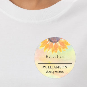 Family Reunion Namn bricka Runt Klistermärke