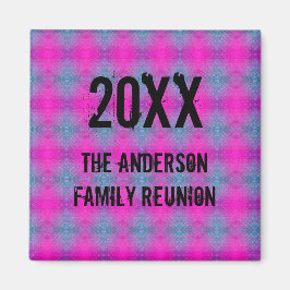 Family Reunion Neon Tie Dye annual Picnic Magnet