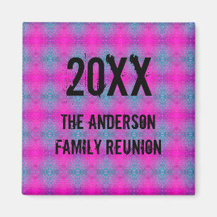 Family Reunion Neon Tie Dye annual Picnic Magnet