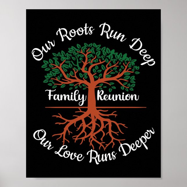 Family Reunion Our Roots Run Deep Tree Poster (Framsidan)