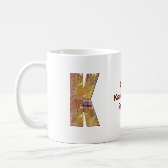 Family Reunion Patchwork Quilt K Monogram Kaffemugg (Vänster)