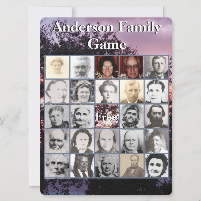 Family Reunion Photo Game Lila Sunset och Träd (Framsida)