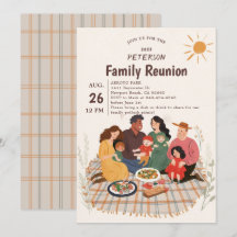 Family Reunion Picnic Illustration Vår sommar
