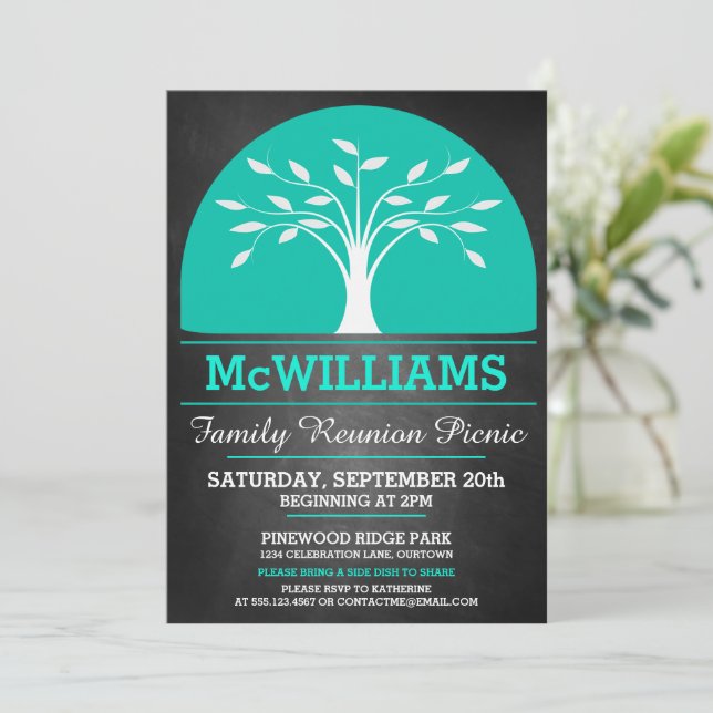 Family Reunion Picnic Inbjudningar (Stående Fram)