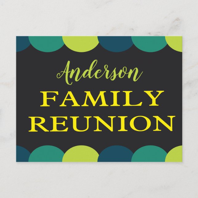 Family Reunion Potluck Picnic Summer Party Vykort (Framsida)