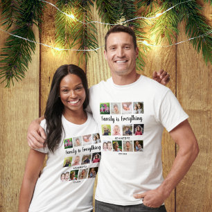Family Reunion Quote Namn 12 Photo Collage T Shirt