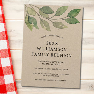 Family Reunion Rustic Inbjudningar