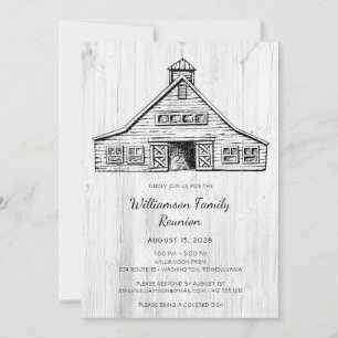 Family Reunion Rustic Land Barn Inbjudningar