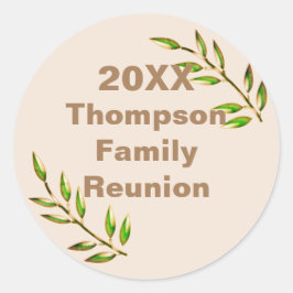 Family Reunion Scrapbook Träd Gren Keepsaké Runt Klistermärke