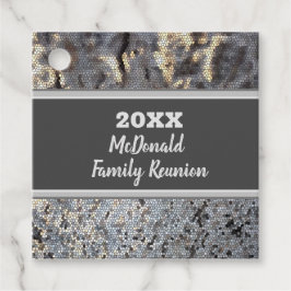 Family Reunion Small Grått Black Tile Mosaic Gåvor Etiketter