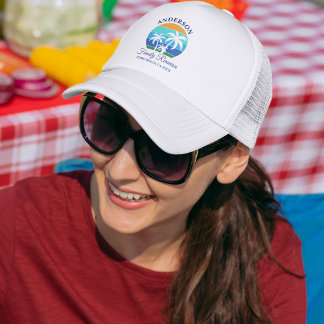 Family Reunion Sommar Beach Handflatan Träd Keps