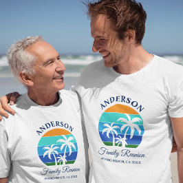 Family Reunion Sommar Beach Handflatan Träd T Shirt