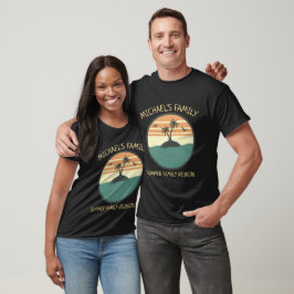 Family Reunion Sommar Sunset Beach Handflatan Träd T Shirt