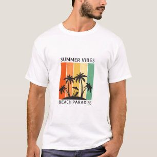 Family Reunion Sommar Sunset Beach Handflatan Träd T Shirt