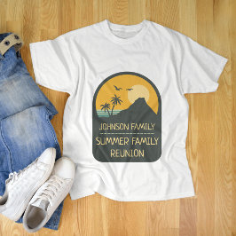 Family Reunion Sommar Sunset Beach Handflatan Träd T Shirt