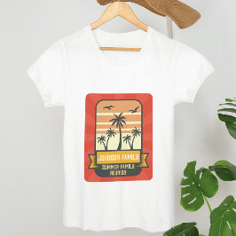 Family Reunion Sommar Sunset Beach Handflatan Träd T Shirt