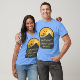 Family Reunion Sommar Sunset Beach Handflatan Träd T Shirt